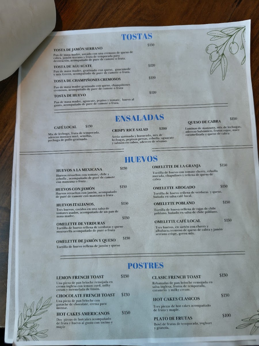 Café Local - Ferrocarril Menu - Image 2